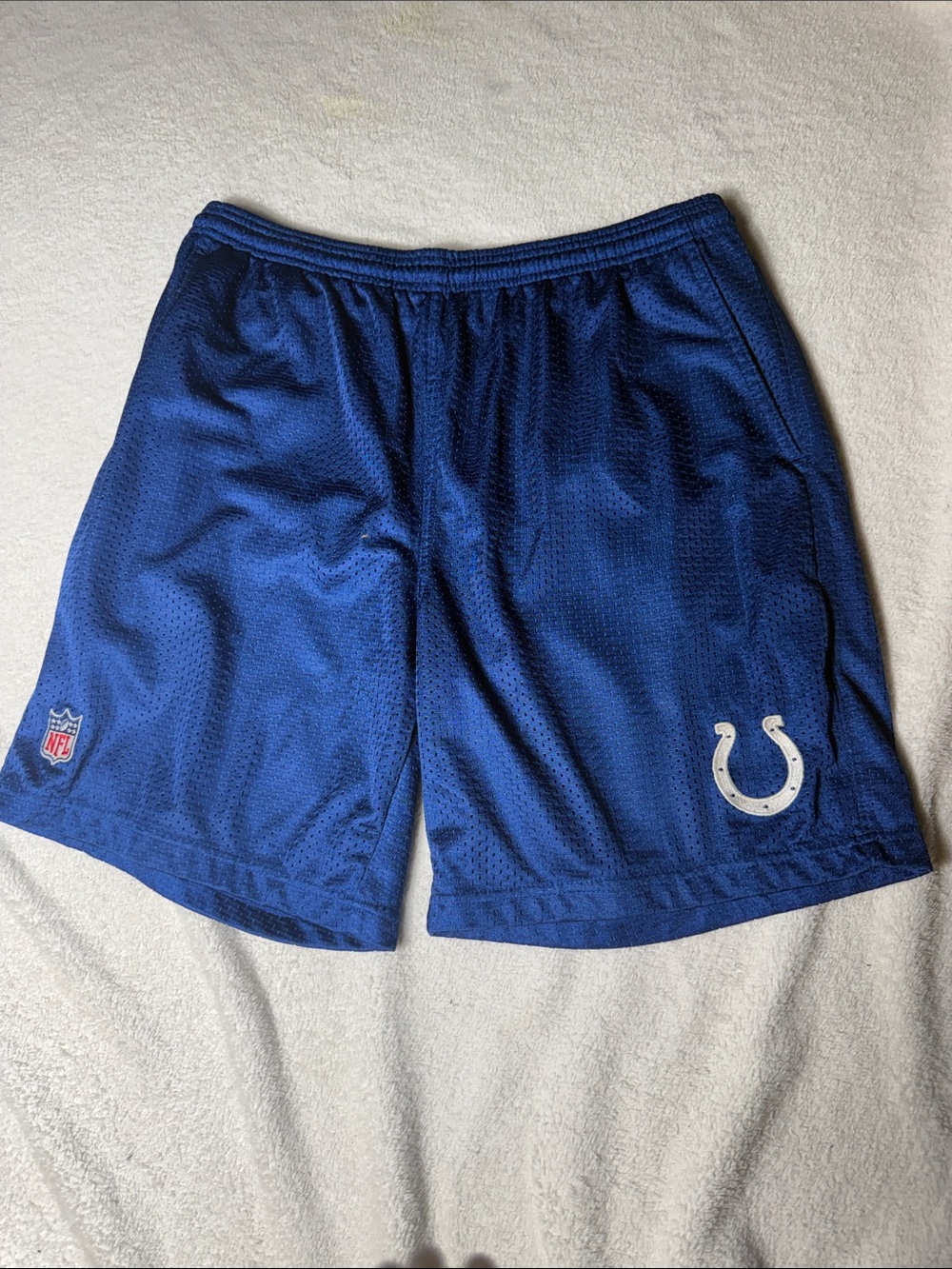 Reebok Men's Royal Blue Athletic Mesh Shorts with White Accent